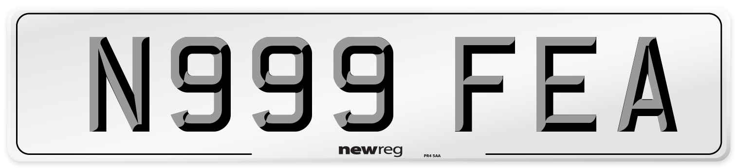 N999 FEA Number Plate from New Reg